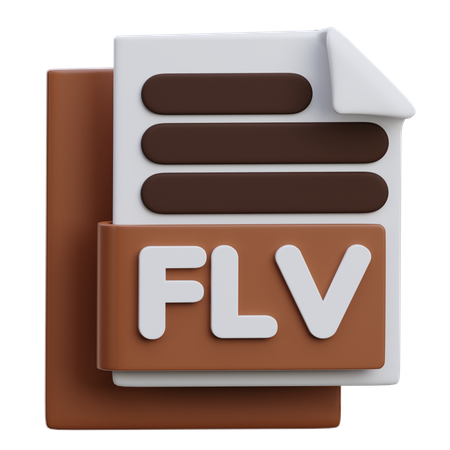 Flv File  3D Icon