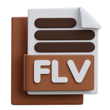 Flv File  3D Icon