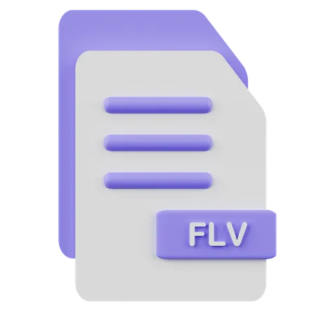 Flv File  3D Icon