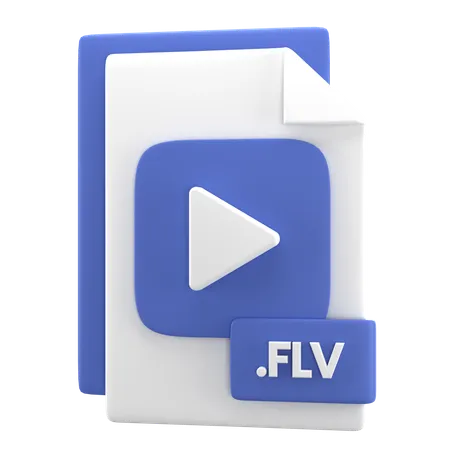 FLV File  3D Icon