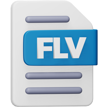 Flv File  3D Icon