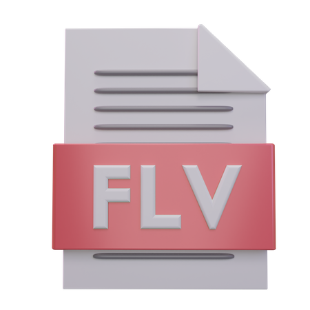 Flv File  3D Icon