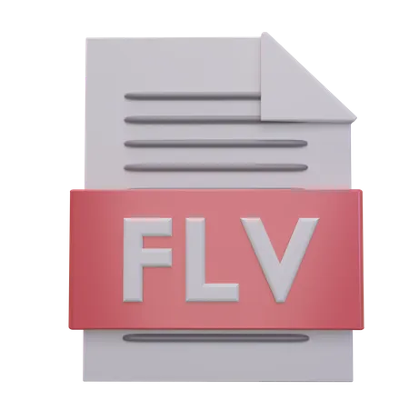 Flv File  3D Icon