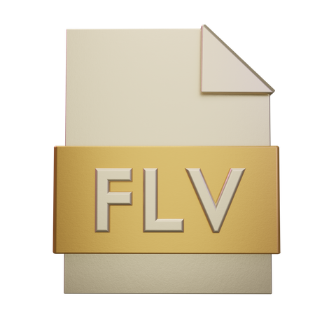 Flv File  3D Icon