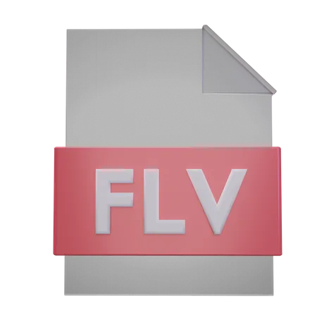 Flv File  3D Icon