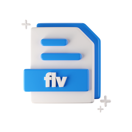 Flv File  3D Icon