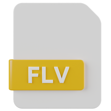 FLV File 3D Icon