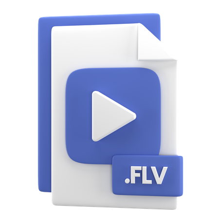 FLV File 3D Icon