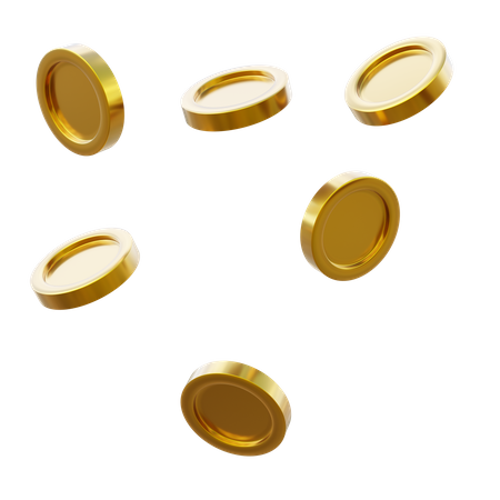 Fly Gold Coin  3D Icon