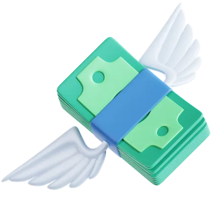 Fly Money 3 D Icon 3D Icon