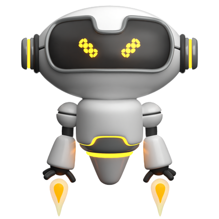 Flying Angry Robot  3D Icon