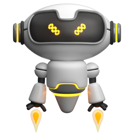 Flying Angry Robot  3D Icon