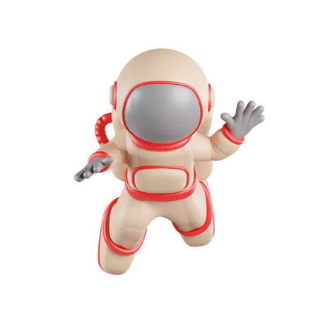 Flying Astronaut  3D Icon