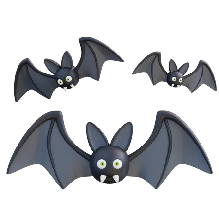 3 D Illustration Bats 3D Icon