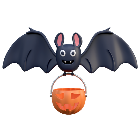 Flying Bat Halloween  3D Icon