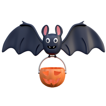 Flying Bat Halloween  3D Icon