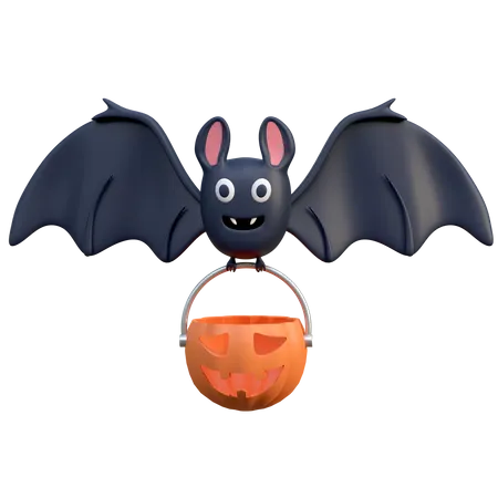 Flying Bat Halloween  3D Icon
