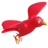 3d flying bird logo