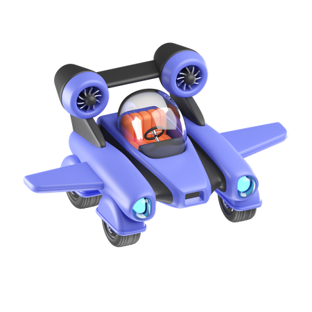 Flying Car  3D Icon