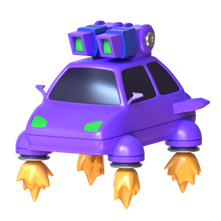 Flying Car  3D Icon