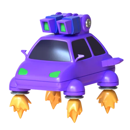 Flying Car  3D Icon