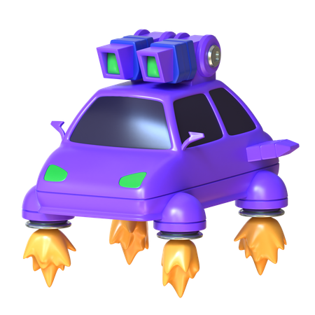 Flying Car  3D Icon