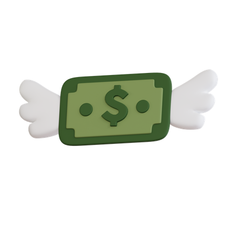 날아다니는 현금  3D Icon