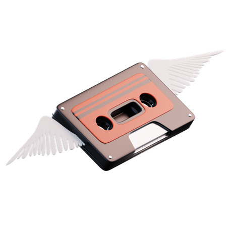Flying Cassette  3D Icon