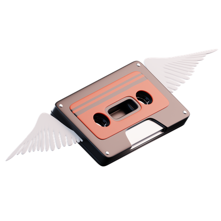 Flying Cassette  3D Icon