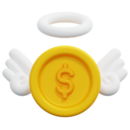 Flying coin  3D Icon