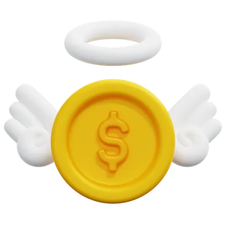 Flying coin  3D Icon