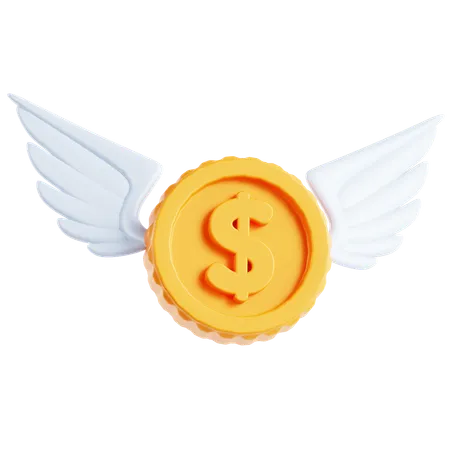 Flying Coins 3 D Icon 3D Icon