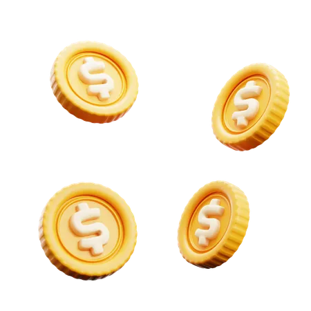Flying Coins  3D Icon