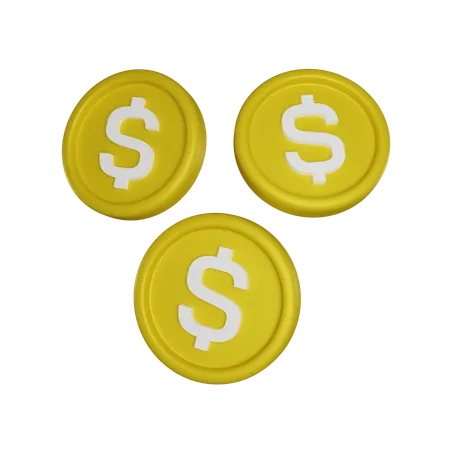 Flying Coins  3D Icon