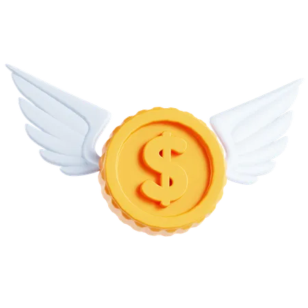 Flying Coins  3D Icon