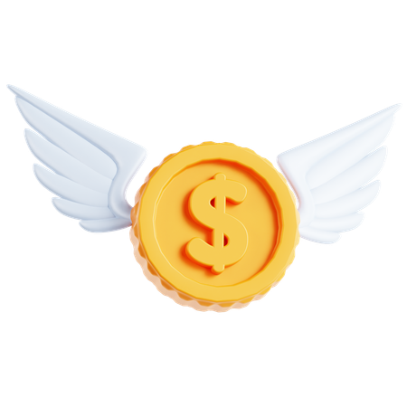 Flying Coins  3D Icon