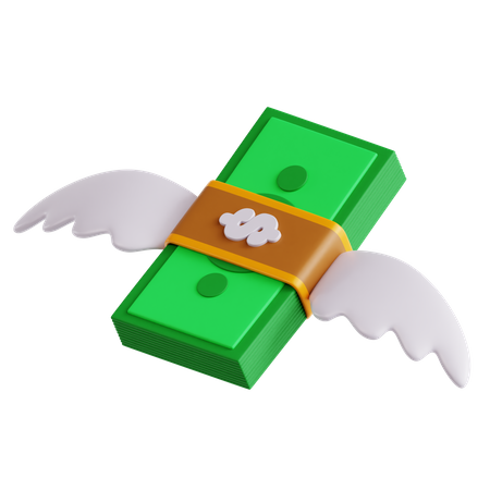 Flying Currency  3D Icon