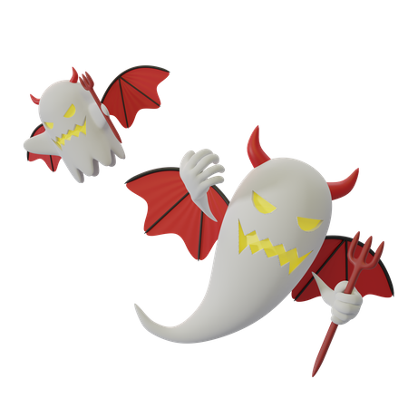 Flying Demon Ghost  3D Icon