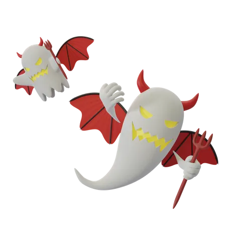 Flying Demon Ghost  3D Icon