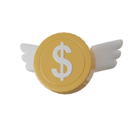Gold Coin With Dollar Sign 3 D Render 3D Icon