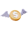 Flying Dollar Coin