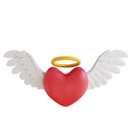 Flying Heart  3D Icon