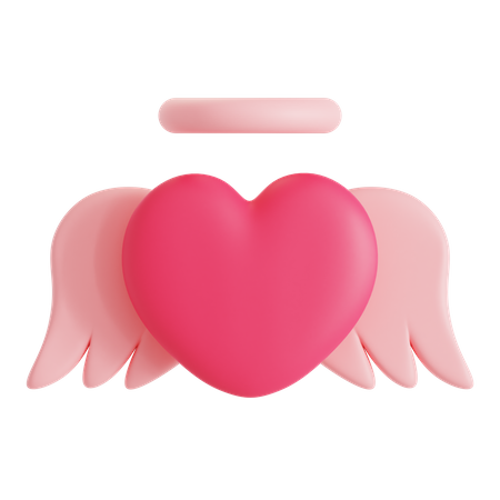 Flying Heart  3D Icon