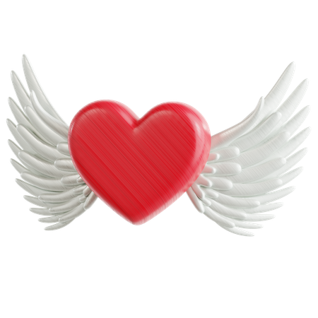 Flying Heart  3D Icon