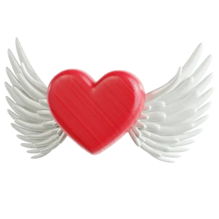 Flying Heart  3D Icon