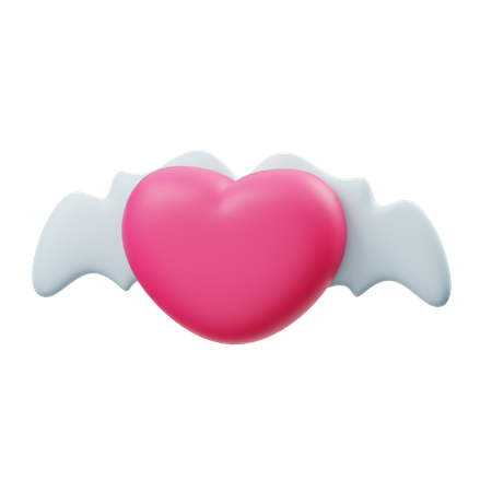 Flying Heart  3D Icon