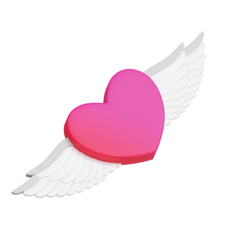 Heart Wings Icon - Download in Glyph Style