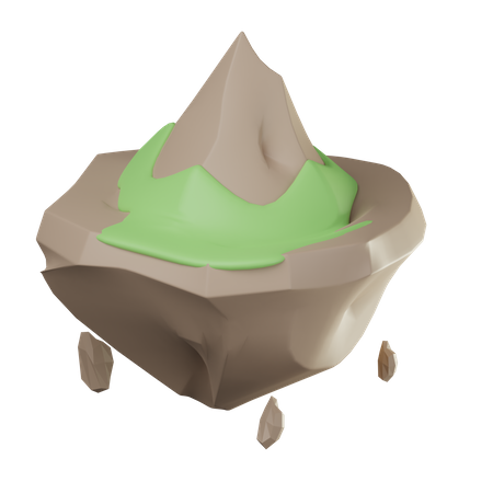 Flying Island  3D Icon