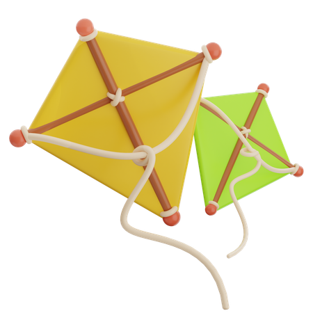 Flying Kites  3D Icon