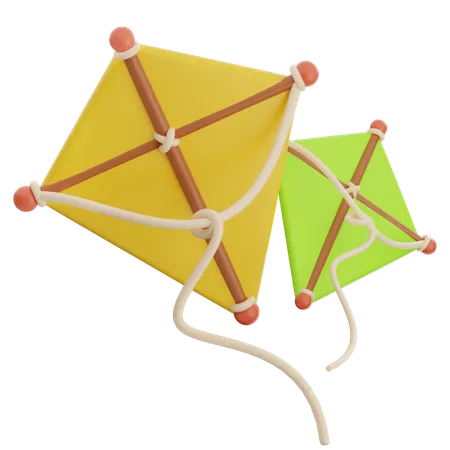 Flying Kites  3D Icon